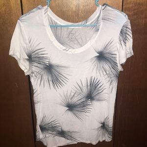 Floral print white shirt